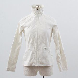 Vintage 90s S 100% Cotton Crisp Heavy Jacket White